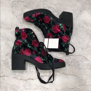 Betsy Johnson floral boots